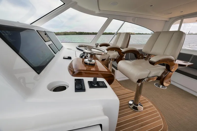 Slide: The Image of Custom Carolina 45 Anjamar - Lower Helm Electronics and Seating - 14