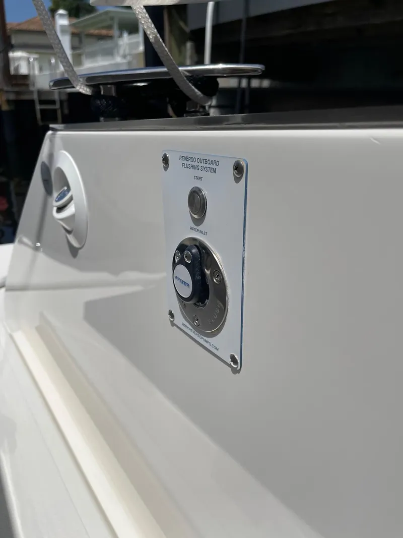 Slide: The Image of Close-up of a 2021 Tiara Sport 43 LS boat's control panel. - 17