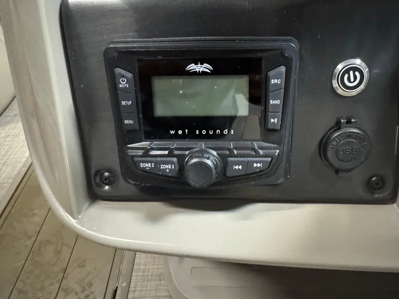 Slide: The Image of Wet Sounds audio system on 2024 Sun Tracker Party Barge 22 XP3. - 5
