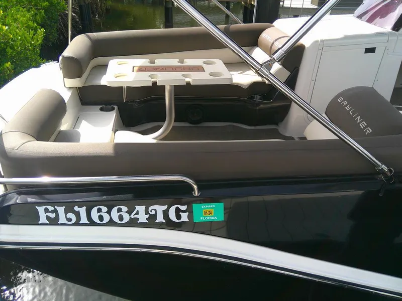 Slide: The Image of 2022 Bayliner Element XR7 boat with Florida registration FL1664TG. - 3
