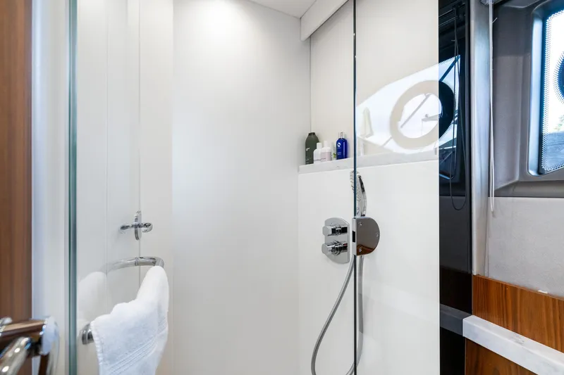 Slide: The Image of Modern shower area in 2017 Sunseeker Manhattan 52 yacht. - 34