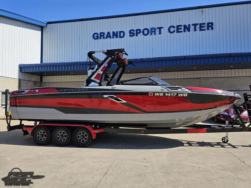 Slide: The Image of 2021 Centurion Ri265 boat on a trailer at Grand Sport Center. - 3