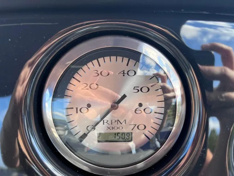 Slide: The Image of Close-up of 2024 Bennington 22SVL-SPS boat tachometer showing RPM. - 24