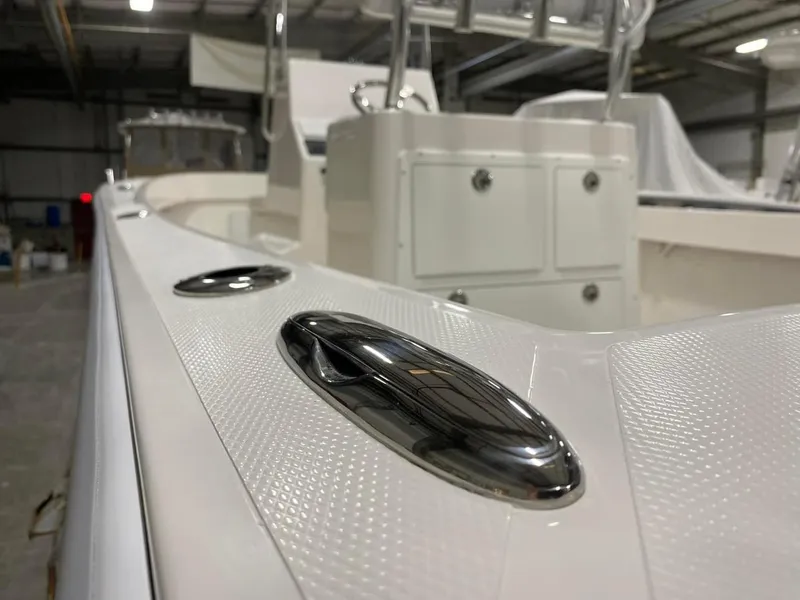 Slide: The Image of 2024 NorthCoast 190 boat interior with sleek design and stainless steel fittings. - 4