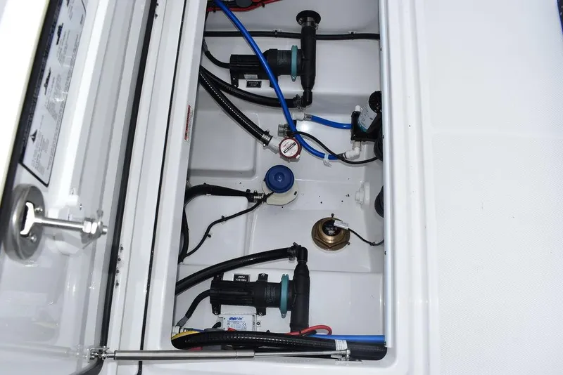 Slide: The Image of 2024 Blackfin 272CC boat interior wiring and plumbing system. - 40