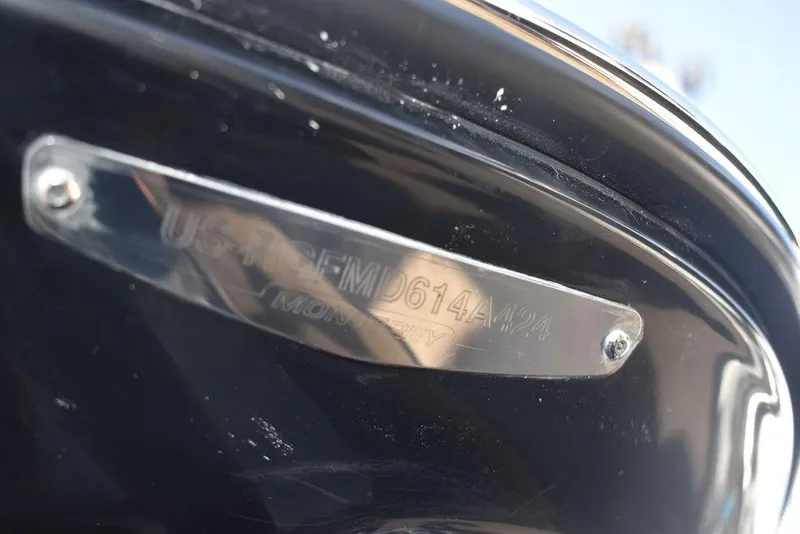 Slide: The Image of Close-up of the 2024 Monterey 224FS boat identification plate. - 26