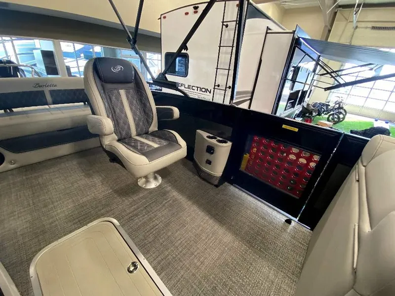 Slide: The Image of 2024 Barletta Lusso Ultra-Lounge L25U interior with luxurious seating and modern amenities. - 10