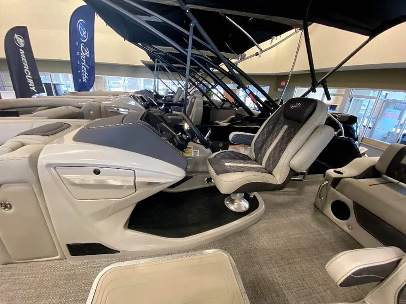 Slide: The Image of 2024 Barletta Lusso Ultra-Lounge L25U interior with luxurious seating and modern design. - 12