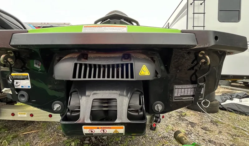 Slide: The Image of Rear view of a 2017 Bombardier Sea Doo GTR 230 jet ski on a trailer. - 20