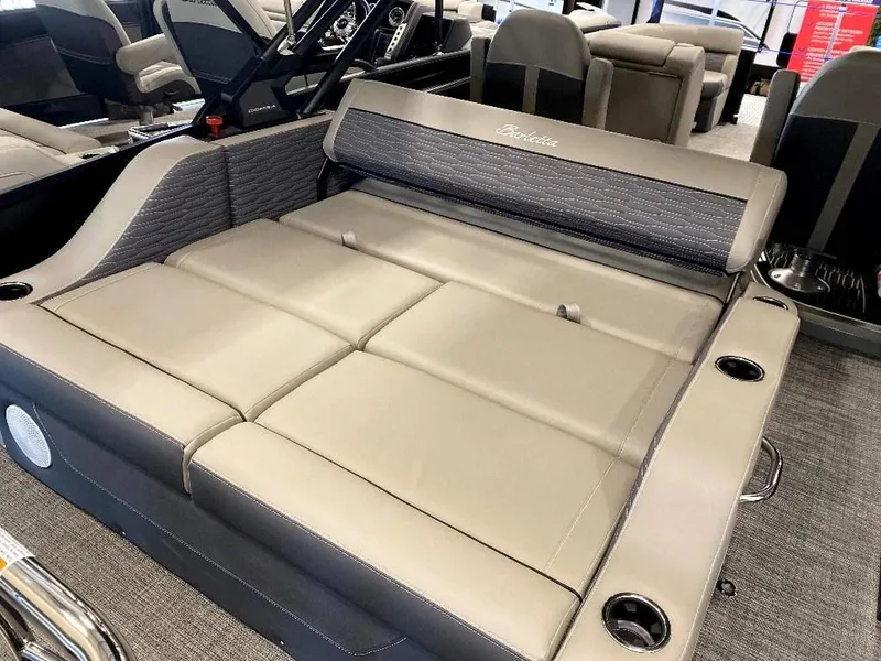 Slide: The Image of 2024 Barletta Corsa Ultra-Lounge 23UCA interior seating area. - 13