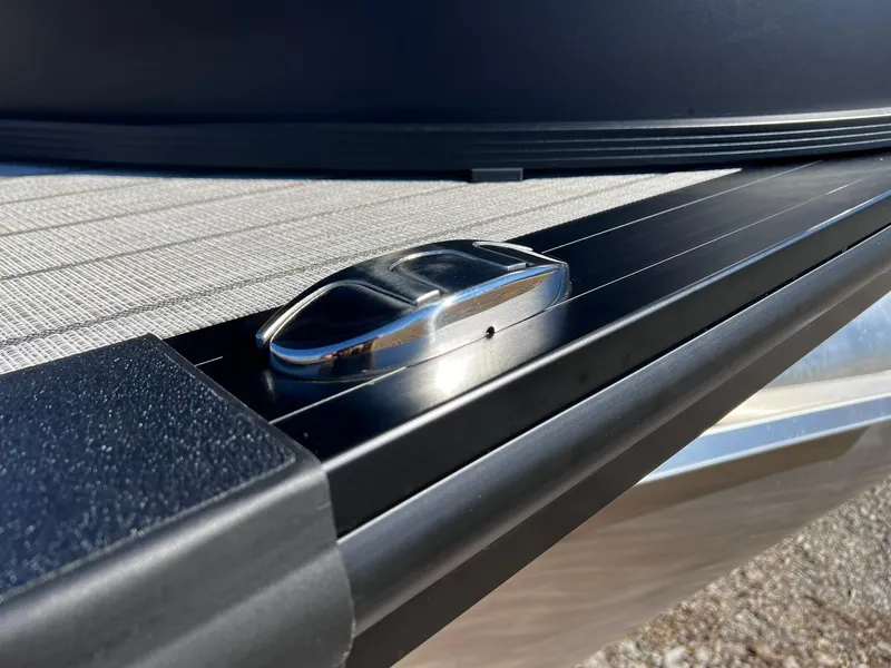 Slide: The Image of Close-up of 2024 Harris Solstice 230 boat deck detail. - 34