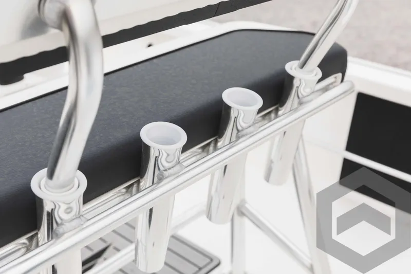 Slide: The Image of Rod holders on a 2023 Tidewater 1910 Bay Max boat. - 39