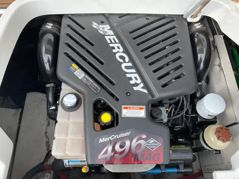Slide: The Image of Mercury MerCruiser 496 MAG engine in a 2005 Cobalt 240 boat. - 19