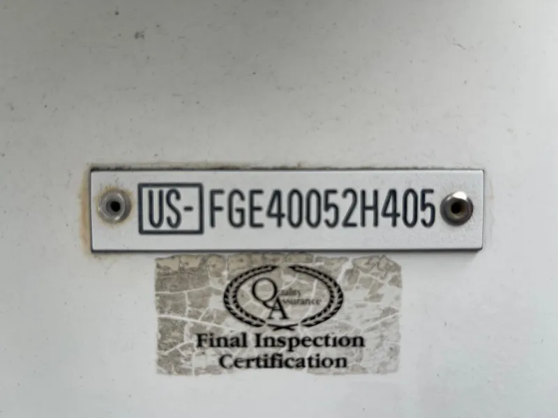 Slide: The Image of Cobalt 240 2005 serial number and inspection certification. - 21