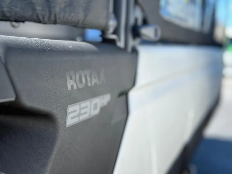 Slide: The Image of Close-up of 2024 Sea-Doo SWITCH CRUISE 21FT 230HP Rotax engine. - 8