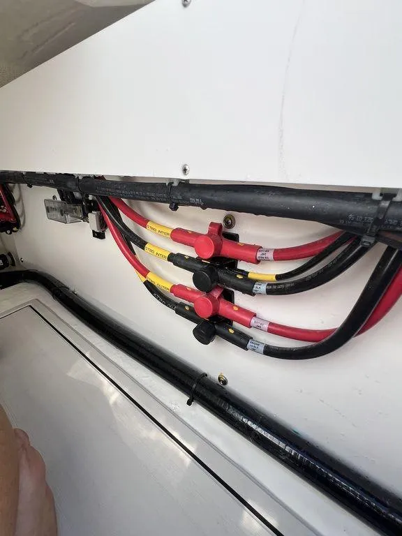 Slide: The Image of Electrical wiring system in 2024 Twin Vee 400 Center Console GFX boat. - 19