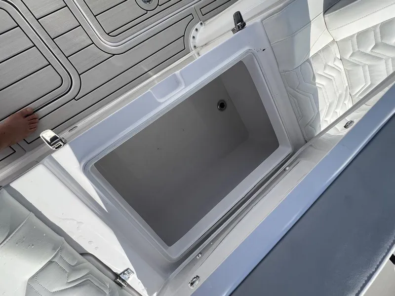 Slide: The Image of 2024 Twin Vee 400 Center Console GFX boat storage compartment. - 42