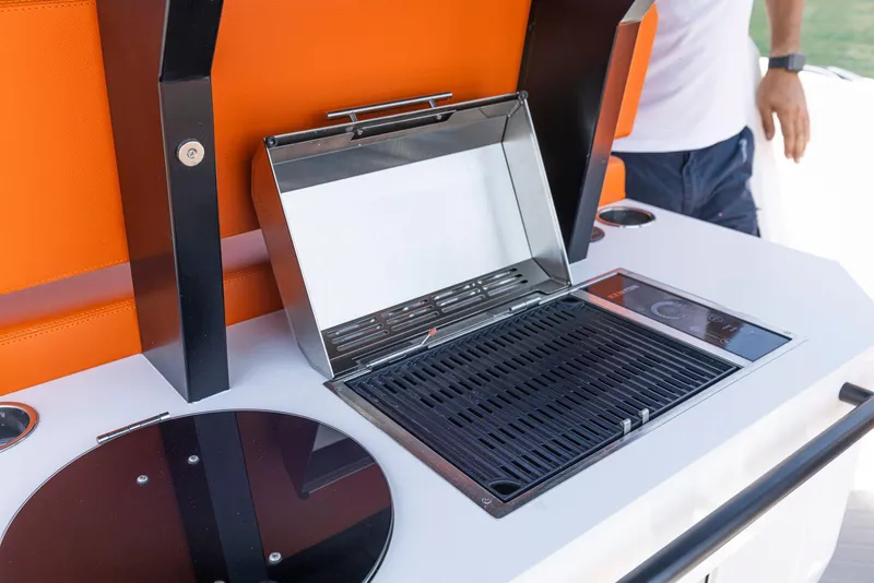 Slide: The Image of Outdoor grill on 2024 Rio Yachts Daytona 35, featuring sleek design and modern amenities. - 21