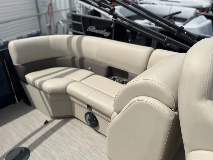 Slide: The Image of 2024 Bentley Pontoons Fish 203 Center Walk-Thru 3/4 Tube interior seating. - 15