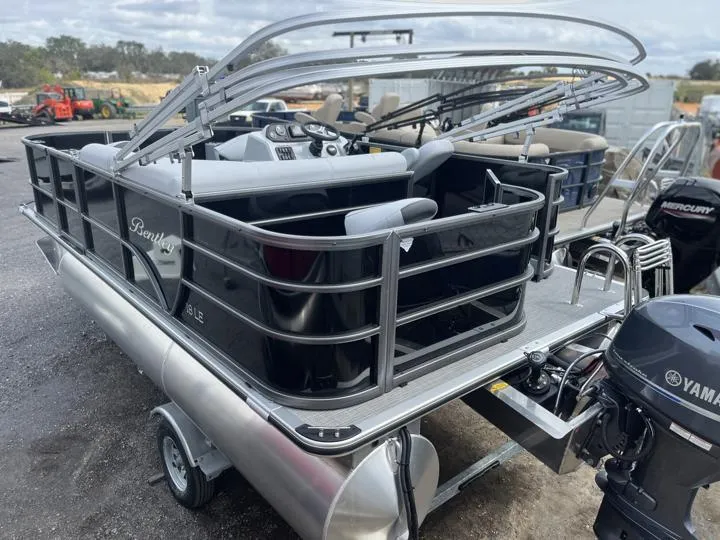 Slide: The Image of 2024 Bentley Pontoons LE 180 3 PT pontoon boat with Yamaha outboard motor. - 5