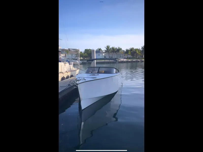 Slide: The Image of 2023 VanDutch Sport 35 yacht docked in a marina. - 14