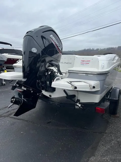 Slide: The Image of 2023 Bayliner Element E18 boat with Mercury outboard motor. - 4