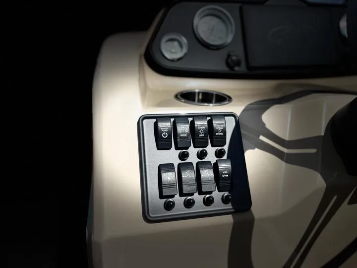 Slide: The Image of Control panel of 2024 Bentley Pontoons LE 180 3 PT boat. - 18