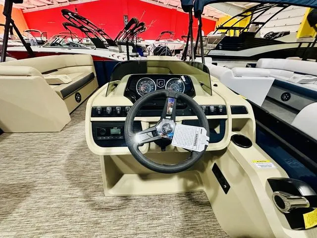 Slide: The Image of 2024 Godfrey Pontoons Sweetwater 2286 SFL GTP 27 In. Center Tube Package helm station. - 6
