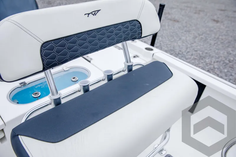 Slide: The Image of 2024 Tidewater 1910 Bay Max boat seat with storage and rod holders. - 37