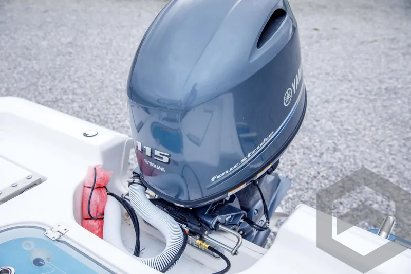 Slide: The Image of 2024 Tidewater 1910 Bay Max with Yamaha outboard motor. - 43