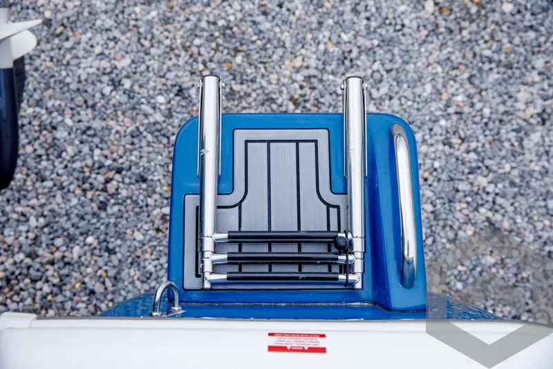 Slide: The Image of 2024 Tidewater 1910 Bay Max boat ladder on gravel background. - 44