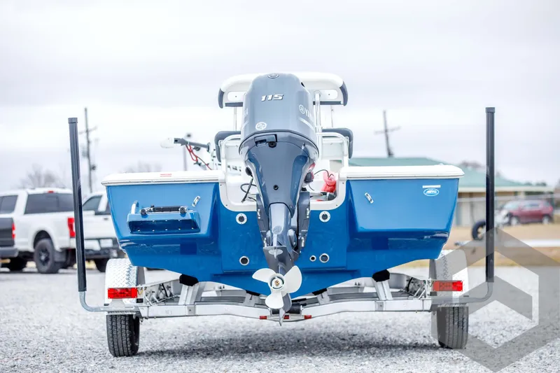 Slide: The Image of 2024 Tidewater 1910 Bay Max boat on trailer, rear view. - 6