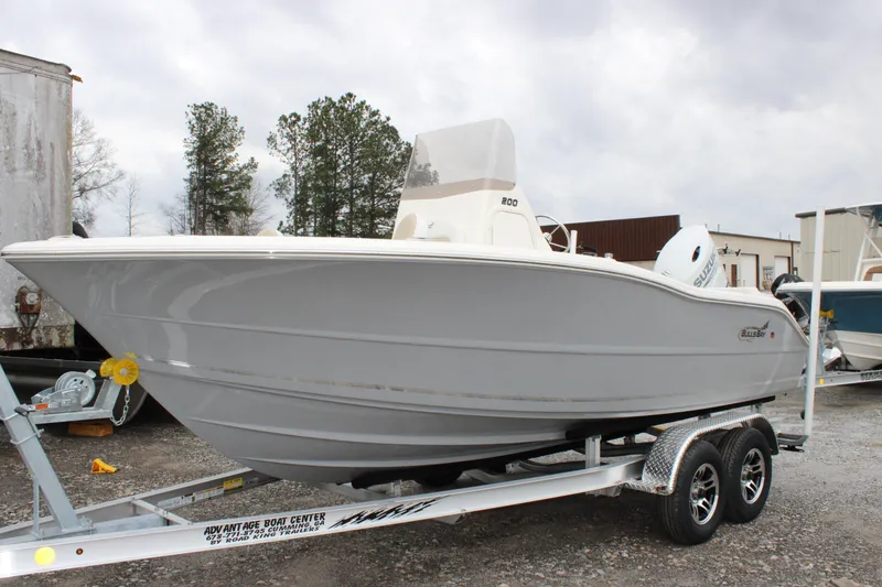 The Image of 2024 Bulls Bay 200 Center Console boat on a trailer. - 1