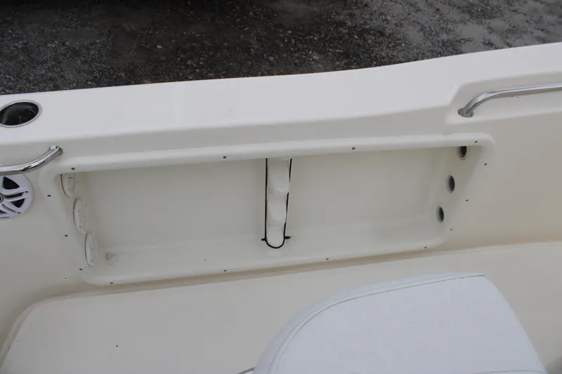 Slide: The Image of Bulls Bay 200 Center Console 2024 boat interior storage compartment. - 9