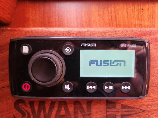 Slide: The Image of Fusion MS-RA55 marine stereo on 1984 Nautor Swan 391 yacht. - 18