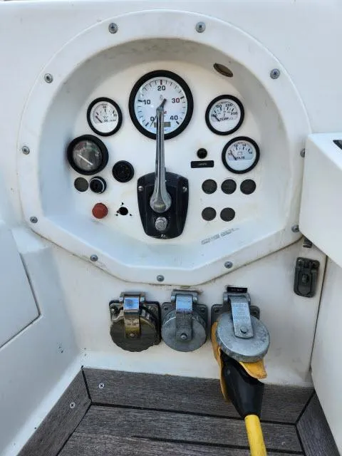 Slide: The Image of Control panel of a 1984 Nautor Swan 391 sailboat with gauges and switches. - 41