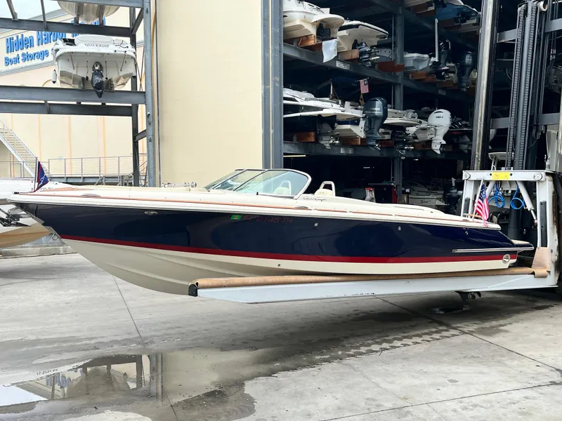 Slide: The Image of 2022 Chris-Craft Launch 27 boat in storage facility. - 5
