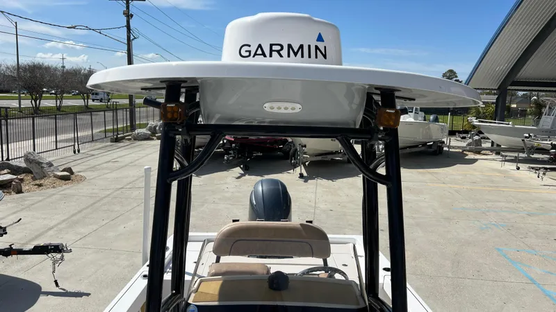 Slide: The Image of 2019 Sportsman 227 MASTERS Platinum boat with Garmin radar system. - 20