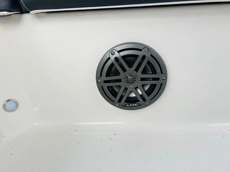 Slide: The Image of Interior of 2024 Starcraft SVX 231 OB DH boat with seating area. - 22