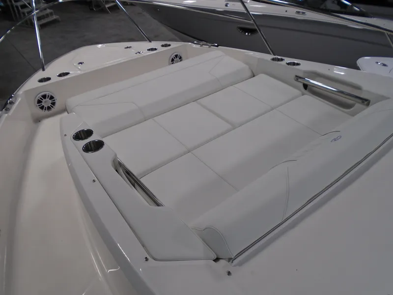 Slide: The Image of Luxurious sunbed on Regal 36 XO boat, 2024 model. - 28