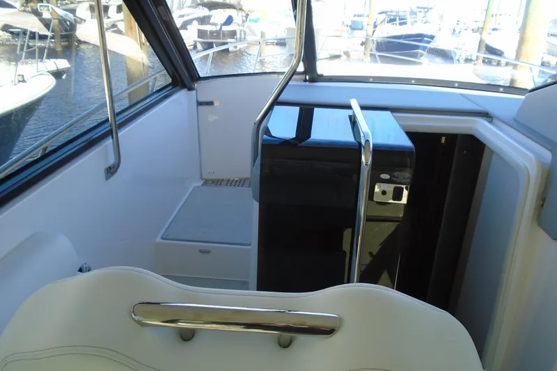 Slide: The Image of 2024 Regal 36 XO yacht interior with sleek design and modern amenities. - 32