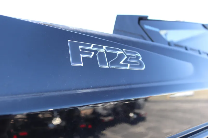 Slide: The Image of 2020 Centurion Fi23 boat model close-up with logo. - 15