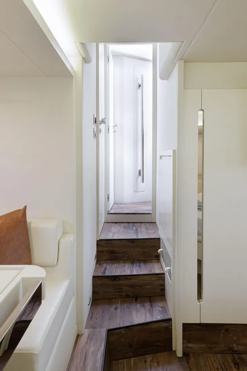 Slide: The Image of Interior stairs of 2016 Azimut 55S yacht with modern design. - 44