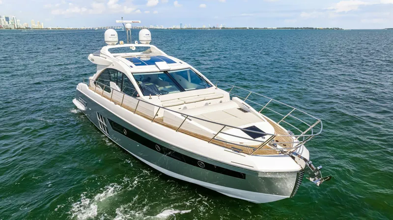 Slide: The Image of 2016 Azimut 55S luxury yacht cruising on open water. - 7
