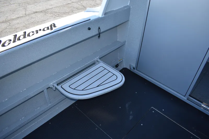 Slide: The Image of 2025 Weldcraft 280 Cuddy King T250XCB interior with foldable seat. - 34