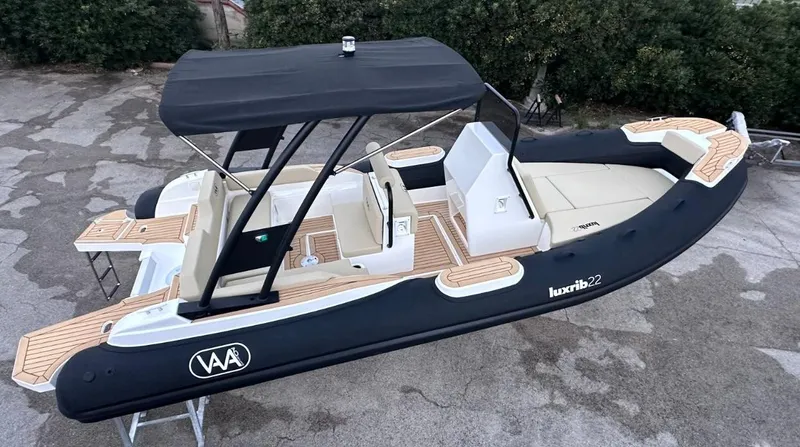 Slide: The Image of 2025 Aqvaboats Luxrib 22 with sleek design and spacious seating on display. - 29