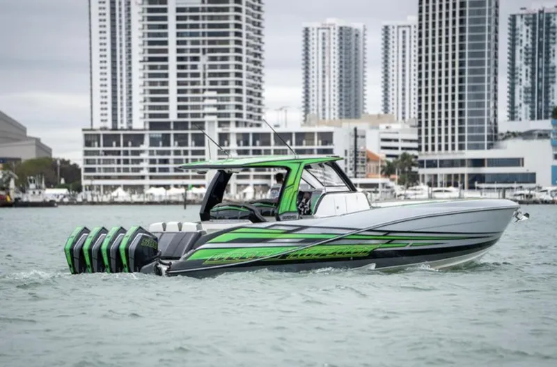 The Image of 2024 Deep Impact 399 Sport boat in urban waterfront setting. - 1