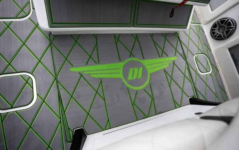 Slide: The Image of Interior of 2024 Deep Impact 399 Sport with green design. - 25