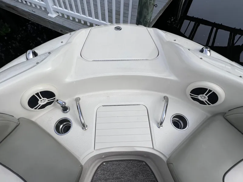Slide: The Image of 2007 Sea Ray 240 Sundeck with 2023 motor, bow seating area. - 13