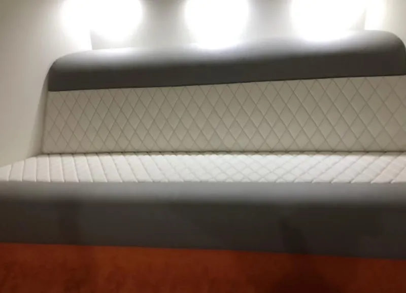 Slide: The Image of 2015 Outerlimits SL-50 boat interior with diamond-stitched seating. - 37